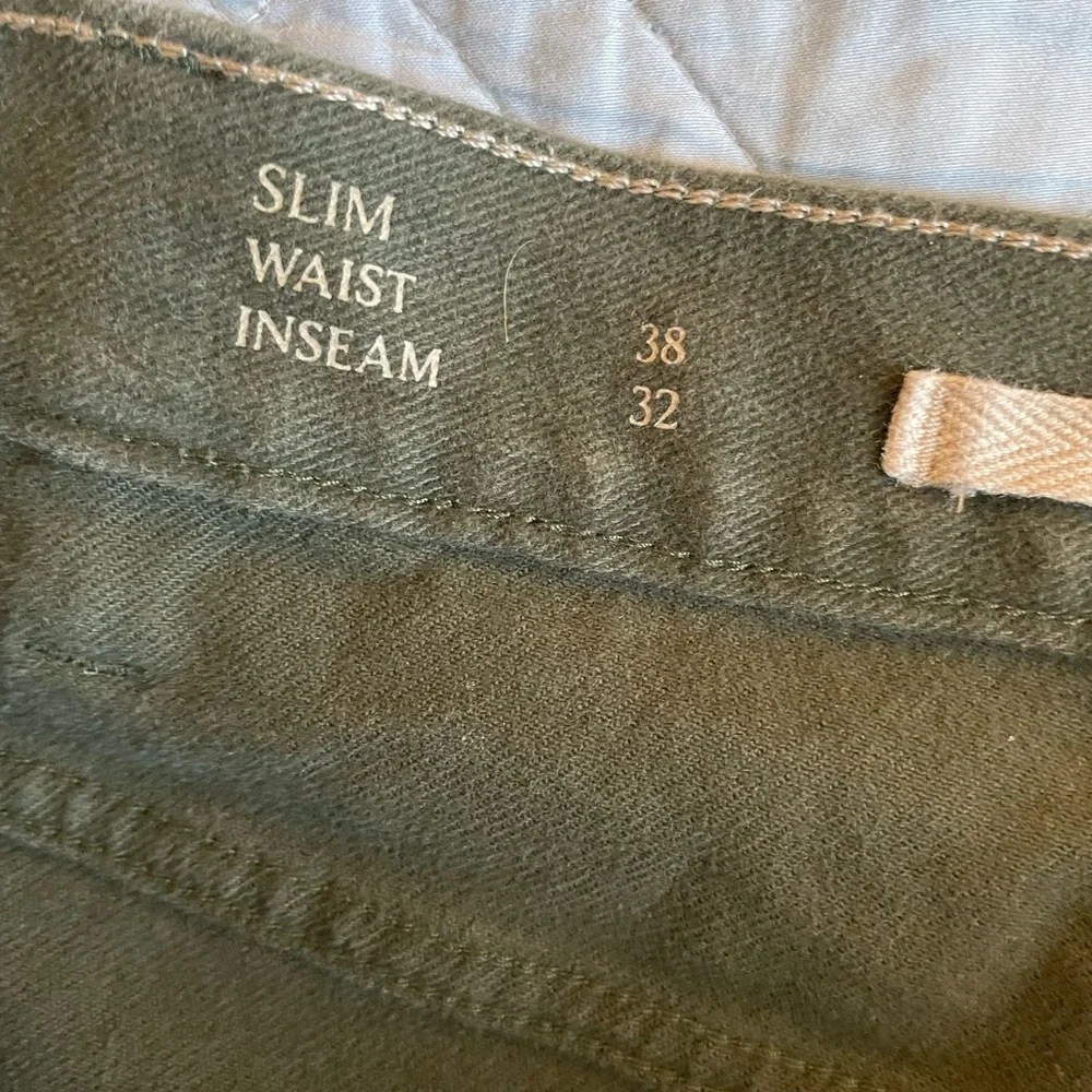 BANANA‎ REPUBLIC Slim Brushed Traveler 5-Pocket Pant in Olive Size 38 $110